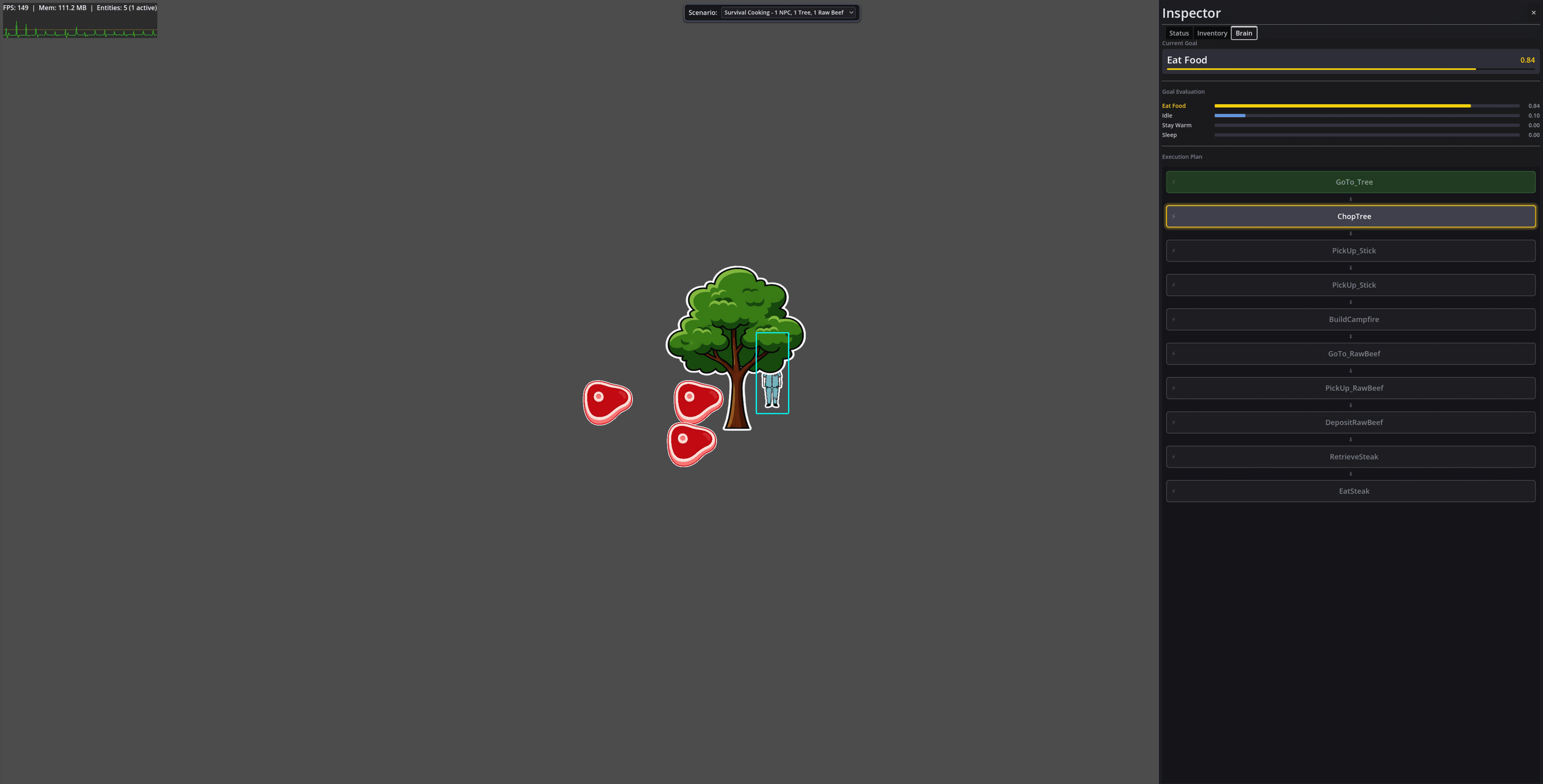 4K screenshot showing a single agent executing a complex plan