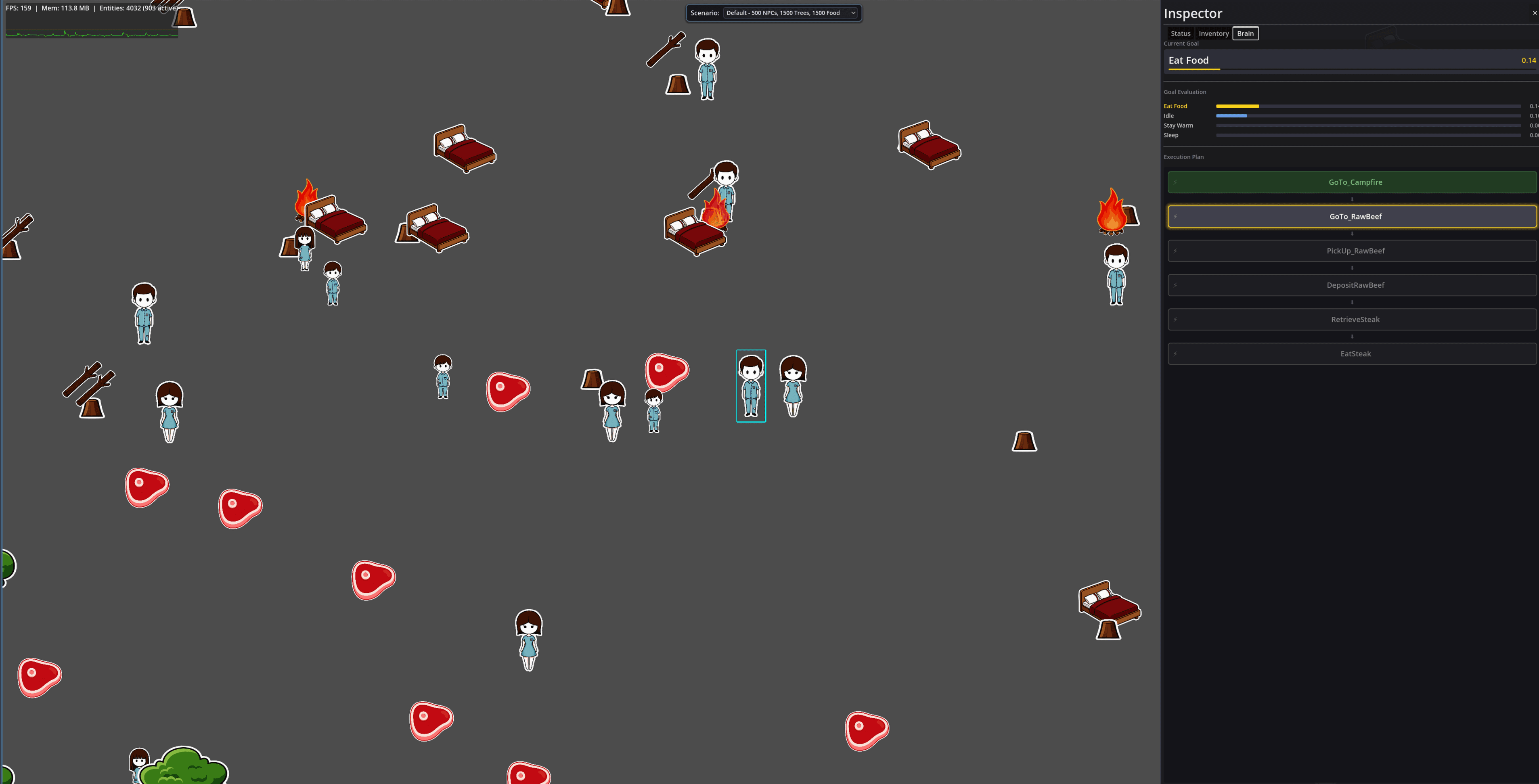 500+ AI agents running simultaneously in the demo